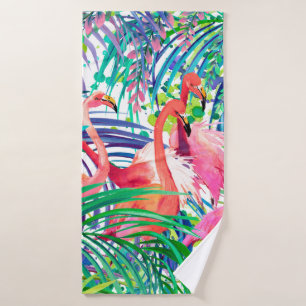 Merveilleuse aquarelle flamingo. Afrique