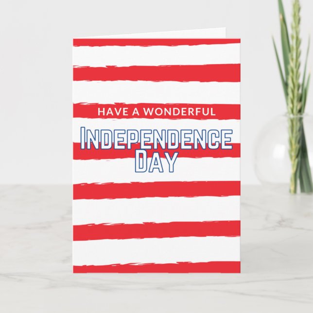 Merveilleuse carte du Jour de l'Indépendance (Devant)