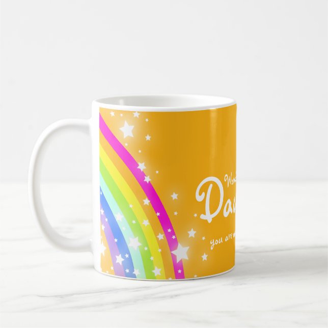 Merveilleuse Fille arc-en-ciel orange mug (Gauche)