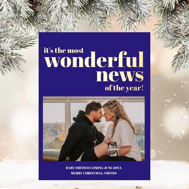 Merveilleuse nouvelle Grossesse Faire-part Noël (Créateur téléchargé)