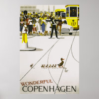 Merveilleux poster Vintage voyage de Copenhague