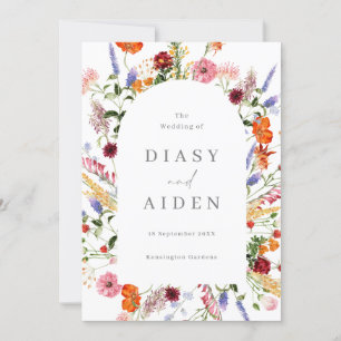 Merveilleux programme de mariage des Fleurs sauvag
