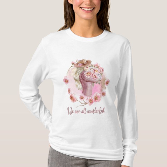 Merveilleux T-shirt à manches complètes pour femme (Devant)
