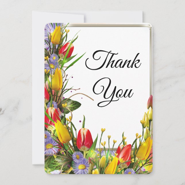 Merveilleux tulipes Cartes de remerciements (Devant)
