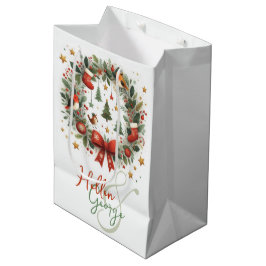 Mery Christmas Cones Mistletoe Personalisiert Mittlere Geschenktüte