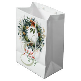 Mery Christmas Cones Mistletoe Personalisiert Mittlere Geschenktüte