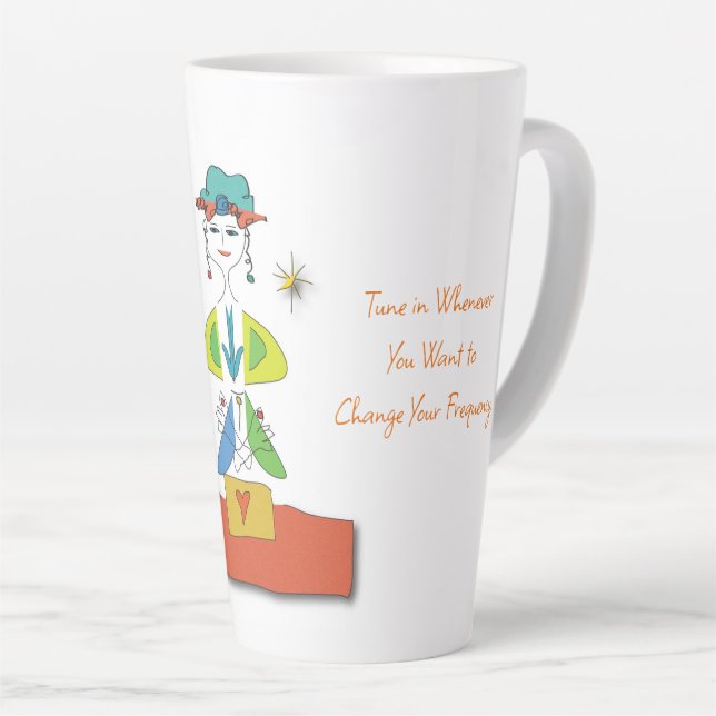 'Meryl' - Tune En Yoga Latte Mug (Angle droit)