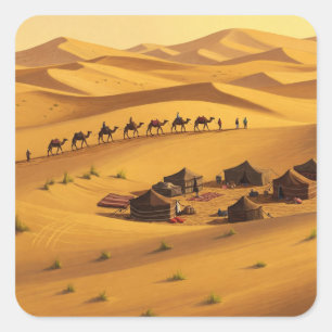 Merzouga Marokko Reisen Quadratischer Aufkleber