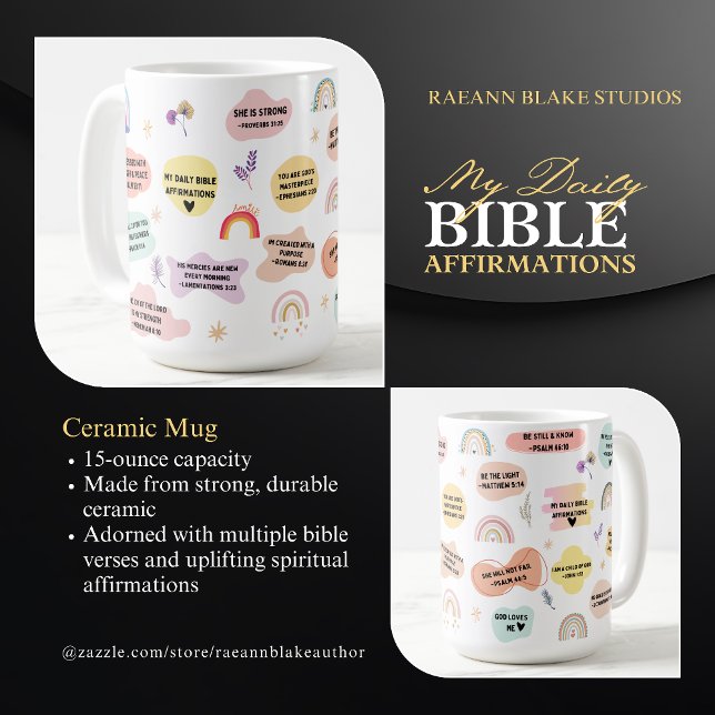Mes Affirmations Bibliques quotidiennes Mug en cér (Créateur téléchargé)