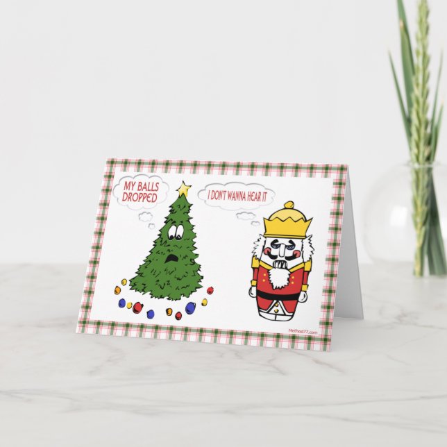 Mes boules ont laissé tomber la carte de Noël (Devant)