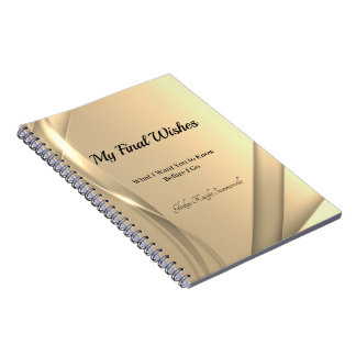 Mes derniers voeux Carnet spiral | Golden Glow