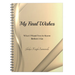 Mes derniers voeux Carnet spiral | Golden Glow