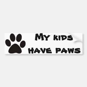 Mes enfants ont des pattes Bumper Sticker