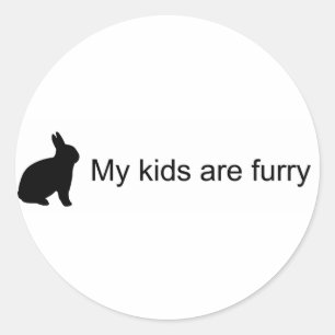 Mes enfants sont les autocollants velus (de lapin)