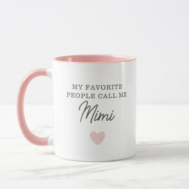 Mes Gens Préférés M'Appelent Mimi Script Mug (Gauche)
