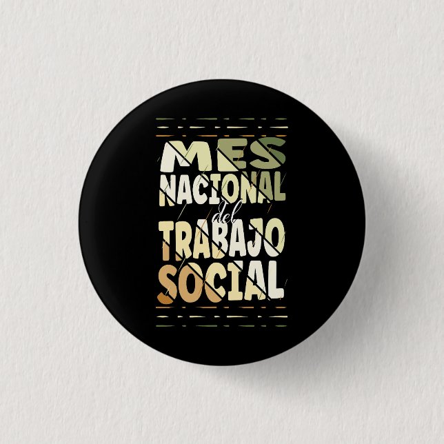 Mes Nacional del Trabajo Social Button (Vorderseite)