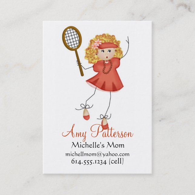 Mes peu de cartes de maman de joueur de tennis (Devant)