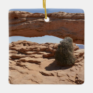 Mesa Arch and Tumbleweed in Canyonlands Keramikornament