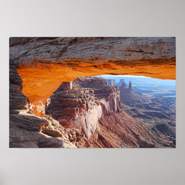 Mesa Arch bei Sonnenaufgang, Utah Poster (Vorne)