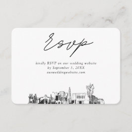 Mesa Arizona Hochzeit Minimalistisch Sketch UAWG Begleitkarte