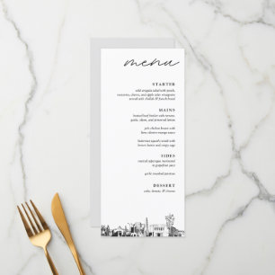 Mesa Arizona Hochzeitsmenü Menükarte