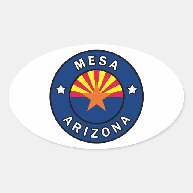 Mesa Arizona Ovaler Aufkleber (Vorderseite)