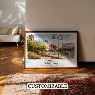 Mesa Arizona Poster, Aquarell, Maßgeschneidert Poster