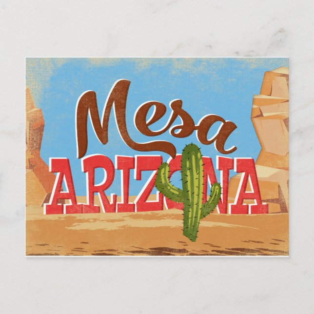 Mesa Arizona Postkarte (Vorderseite)