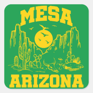 Mesa, Arizona Quadratischer Aufkleber