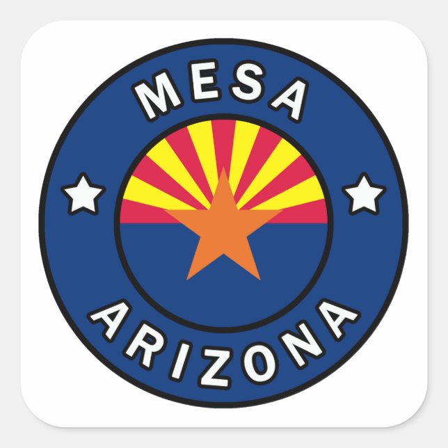 Mesa Arizona Quadratischer Aufkleber (Vorderseite)