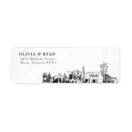 Mesa Arizona Skyline Moderne Rücksendeadressen-Auf