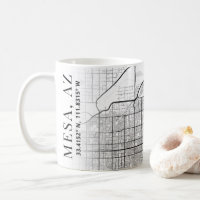 Mesa, Arizona Stadtkarte | Tasse des Kaffees