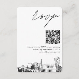 Mesa Arizona Wedding RSVP QR Code Small Begleitkarte
