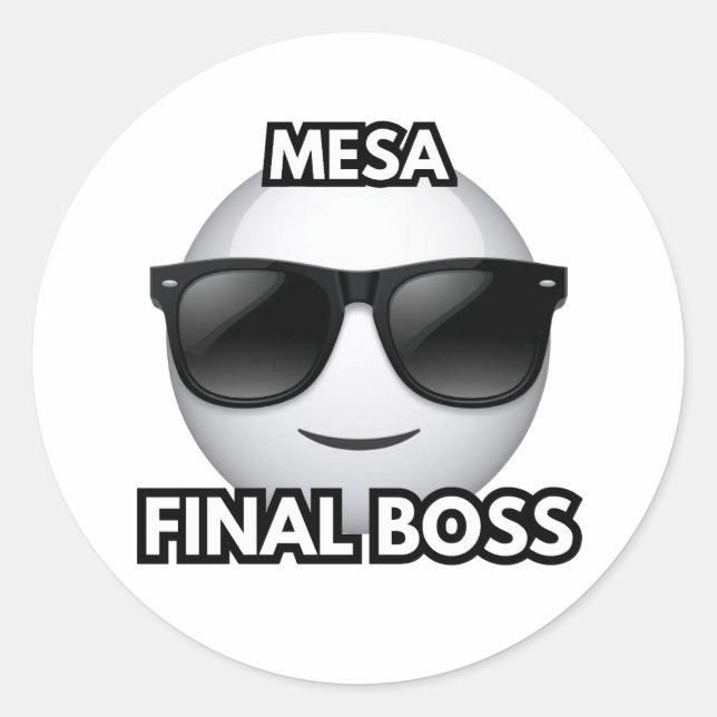 Mesa Boss Final Émoji Autocollant Cool (Devant)