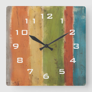 MESA-Schichten I Quadratische Wanduhr