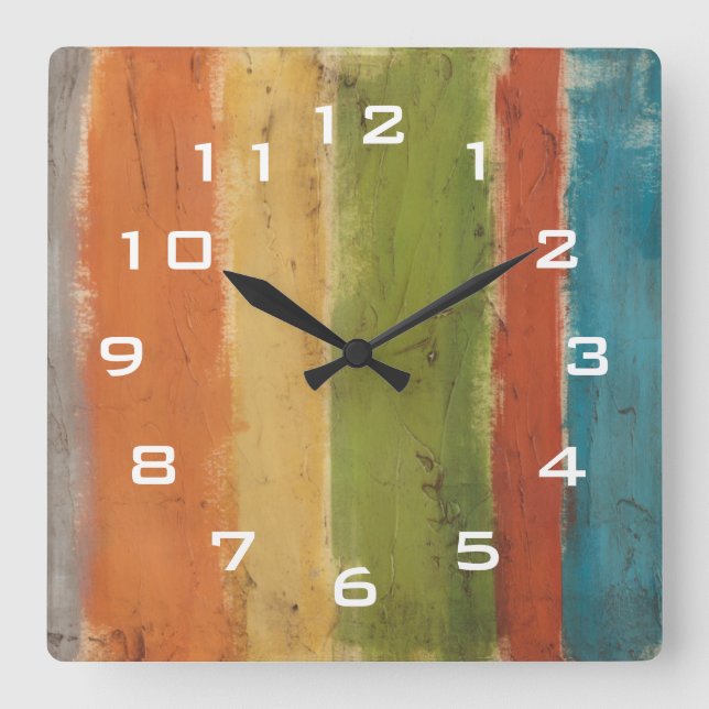 Mesa Strata I Quadratische Wanduhr (Vorderseite)