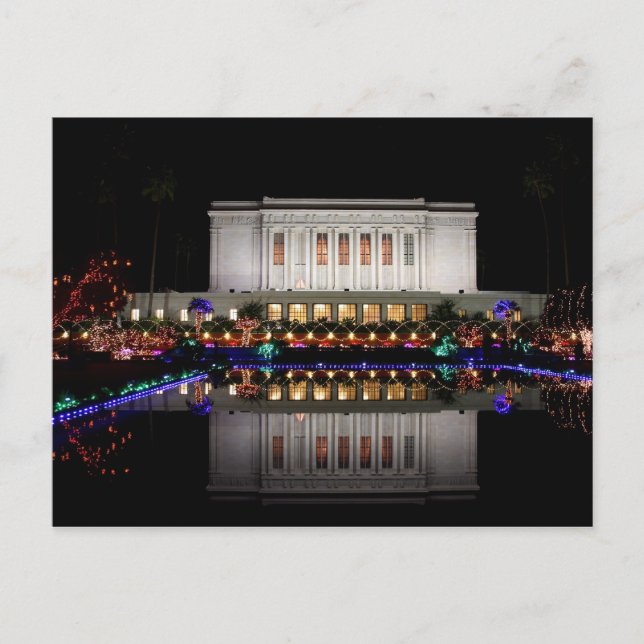 Mesa Temple Reflexion Postkarte (Vorderseite)