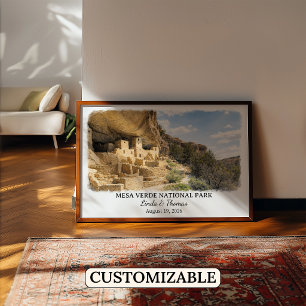 Mesa Verde Nationalpark Colorado, Aquarell Poster