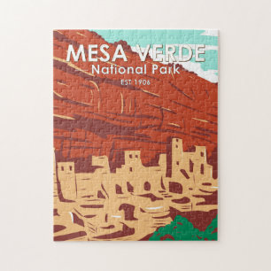 Mesa Verde Nationalpark Colorado Farbige Vintage-A
