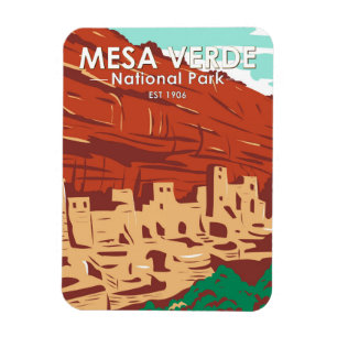 Mesa Verde Nationalpark Colorado Vintag Magnet