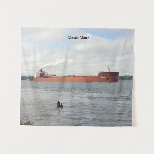 Mesabi Miner-Wandteppich Wandteppich (Vorderseite (Horizontal))