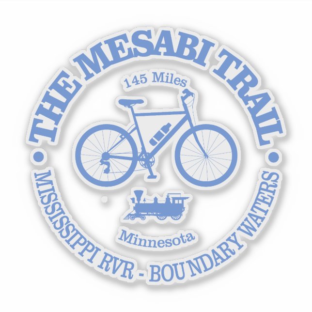 Mesabi-Pfad (Radfahren) Aufkleber (Vorderseite)