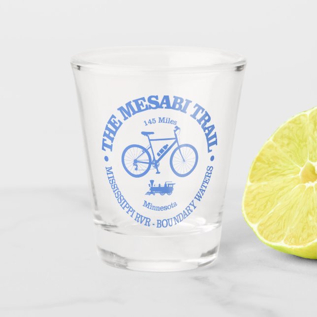 Mesabi-Pfad (Radfahren) Schnapsglas (Vorderseite)