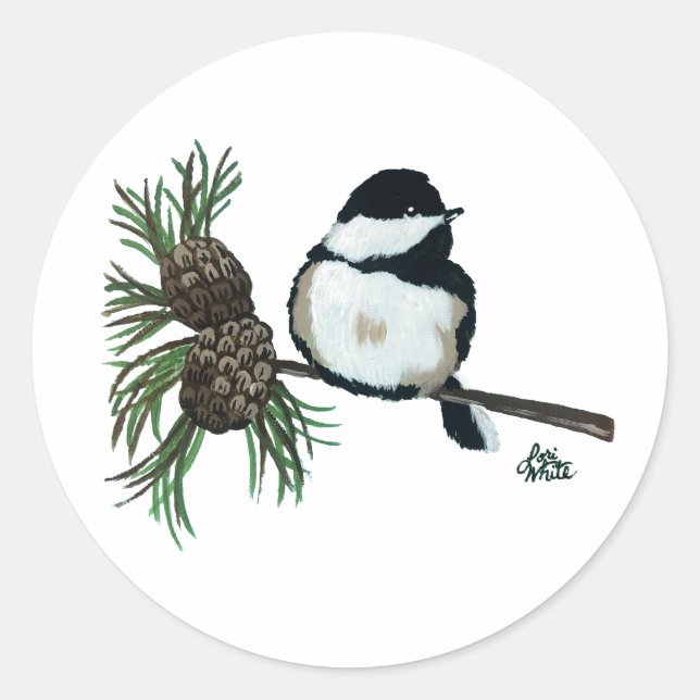 Mésange Timide, Autocollant (Devant)