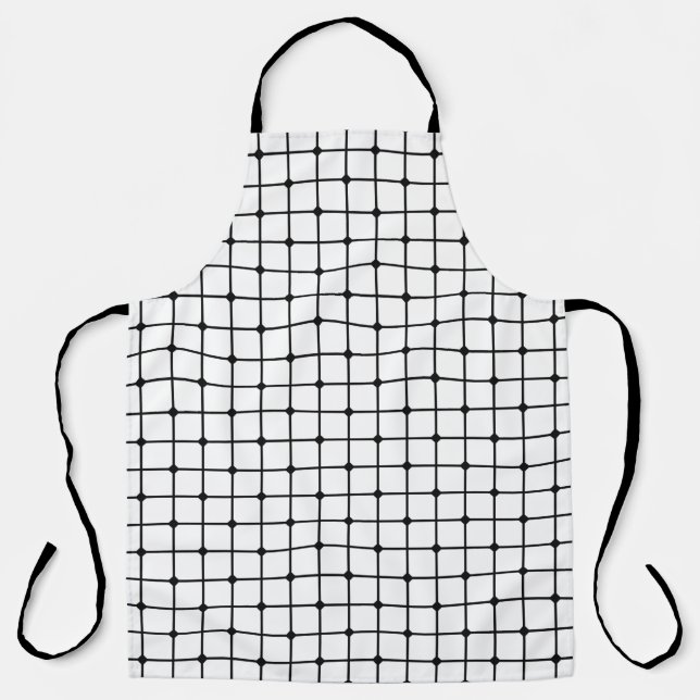 Mesh Muster monochrome geometrische Schürze (Vorderseite)