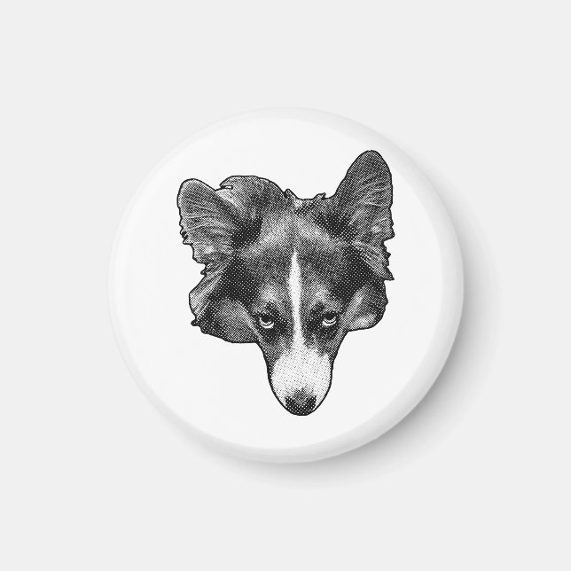 Meshglow Corgi-Gesicht Magnet (Vorne)