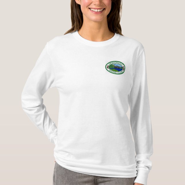 Meshomasischer Wanderclub Frauen's Langärmeliger T T-Shirt (Vorderseite)