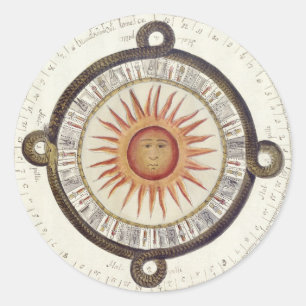 Mesoamerikanischer Kalender Runder Aufkleber
