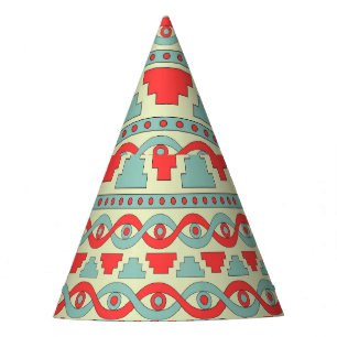 Mesopotamian Stamm: Nahtloses ethnisches Design. Partyhütchen