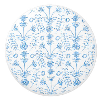 Mesopotamische Mittelmeer Blaue Lotusblumen Keramikknauf